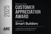 ABC Supply Platinum Level Customer Appreciation Award 2025
