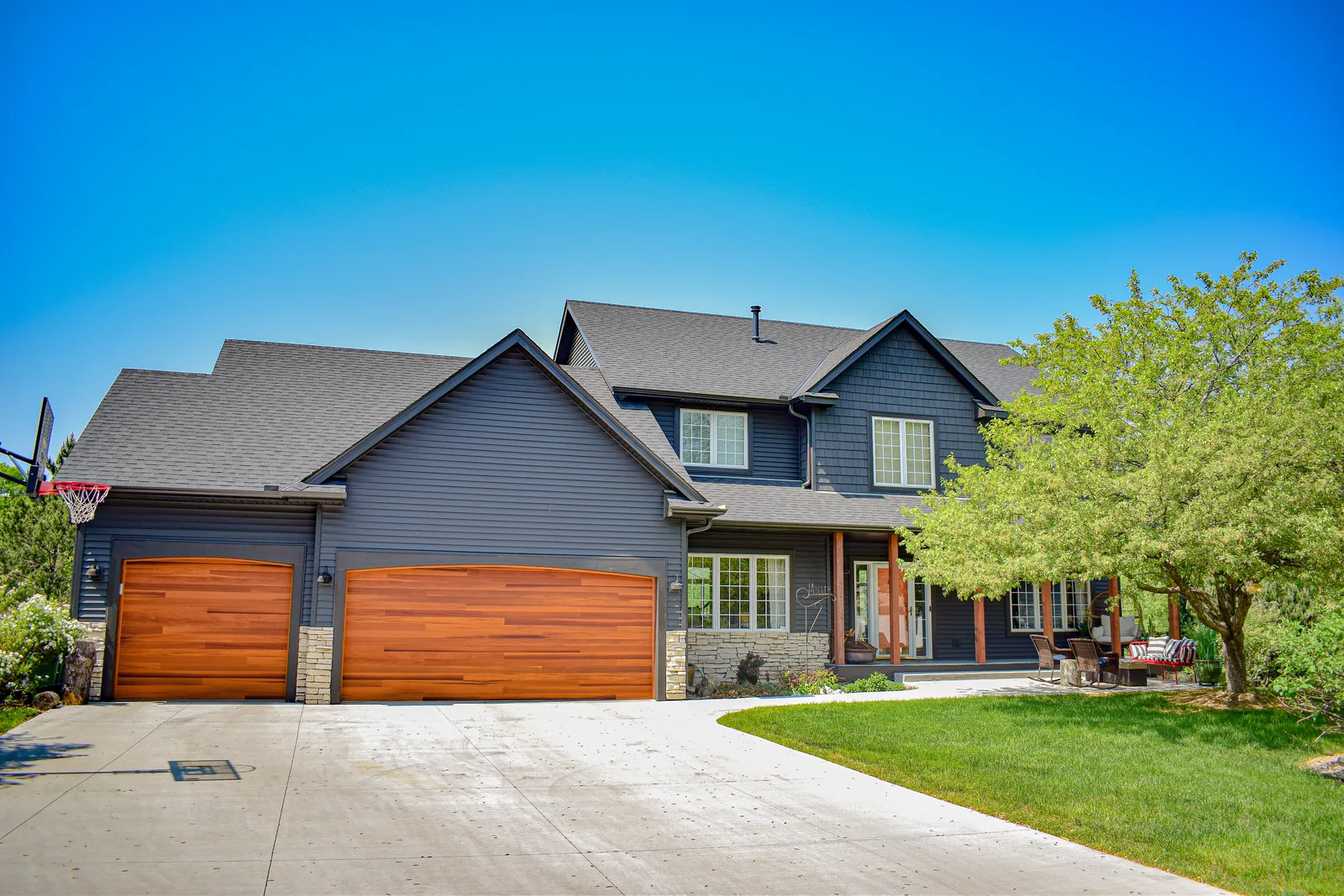 After — the finished front elevation.