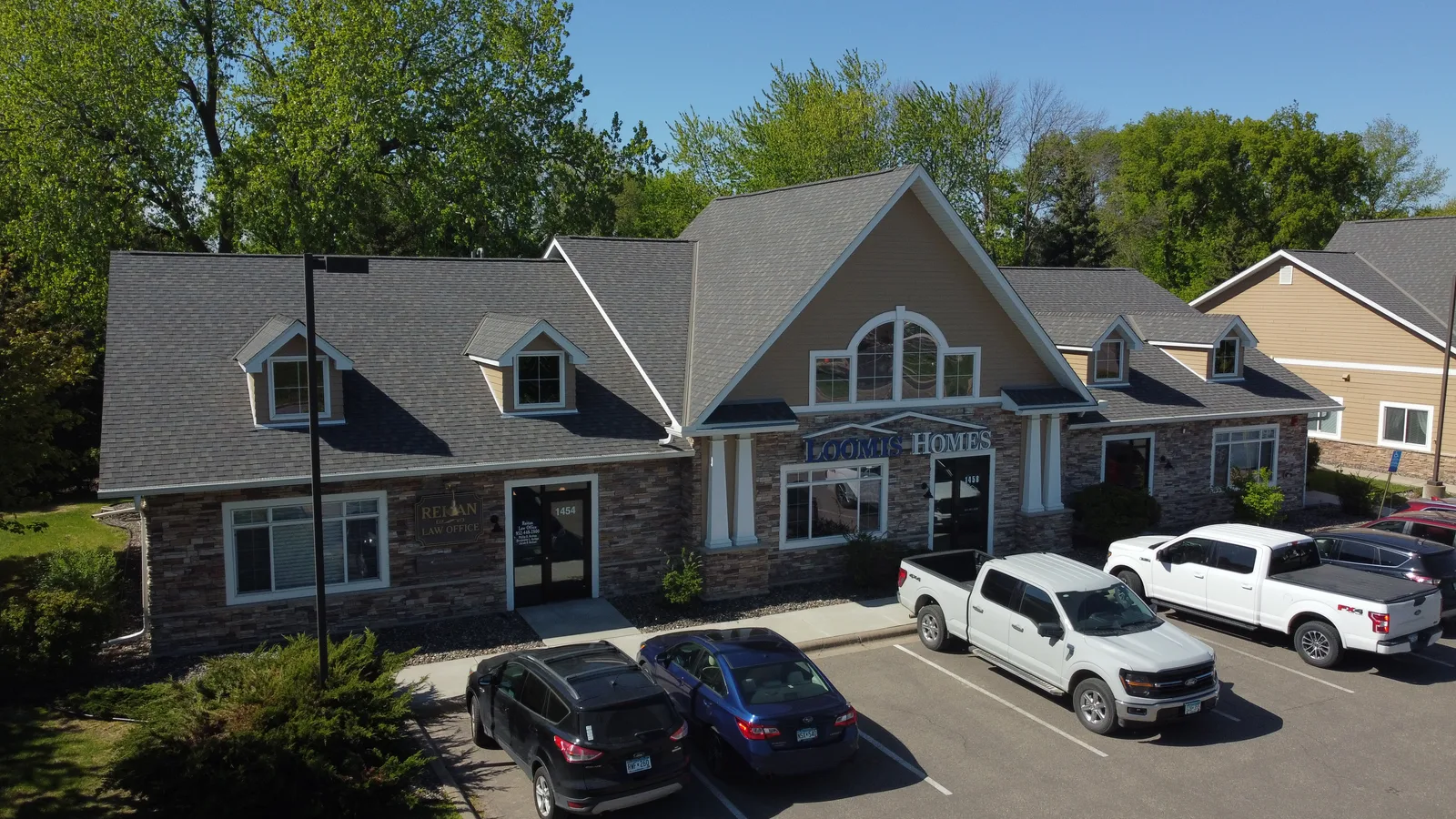 Aerial view of a Grandview building.