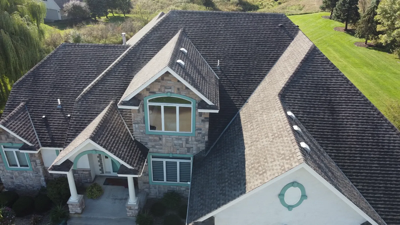 Before — roof above the front gables.